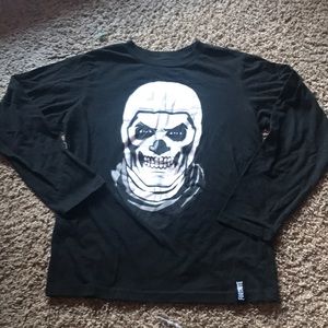 Fortnite Black Long Sleeve Boys Shirt